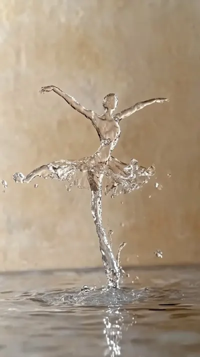 Капля воды в форме балерины